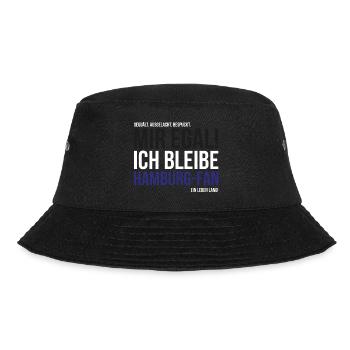 Ich bleibe Hamburg-Fan - Bucket Hat - Schwarz - Vorne - Lela (165cm)