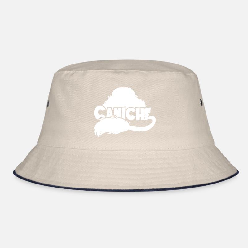 Abbildung Pudel - Weiß Bucket Hat