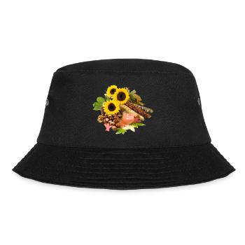 Herbst Kastanie Mais Sonnenblume - Bucket Hat - Schwarz - Vorne - Lela (165cm)