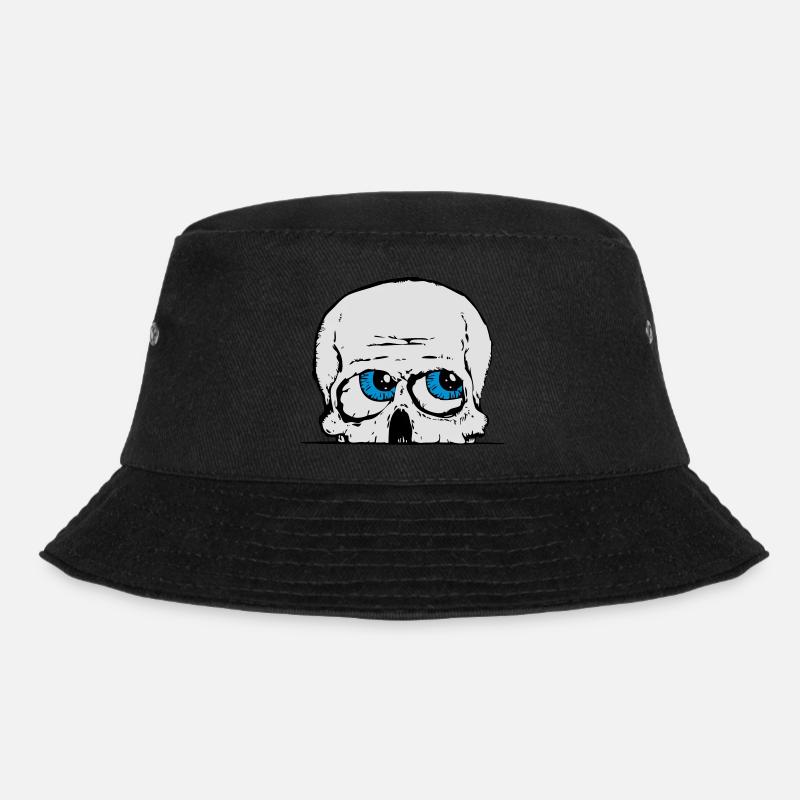skull_courious_3colours - Bucket Hat - Schwarz
