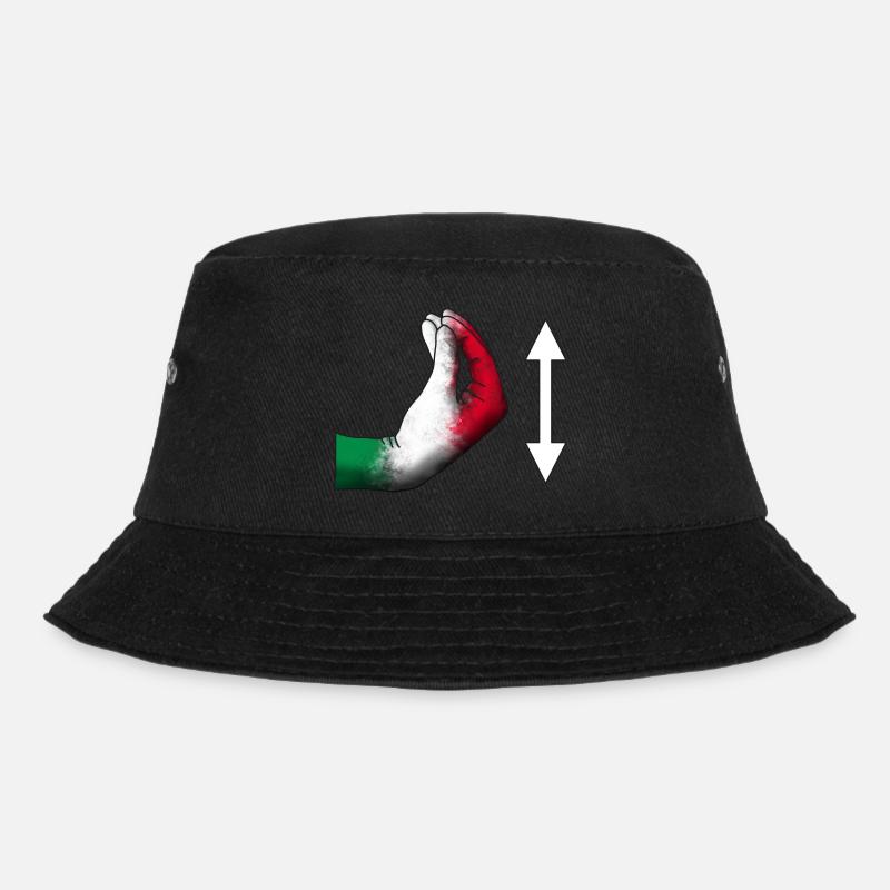 Anleitung Italienisch Hand - Bucket Hat - Schwarz