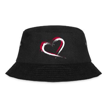 Heart brush flag Japan flag colors vector - Bucket Hat - black - Front - Lela (165cm)