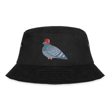 Cool Pigeon Friend - Bucket Hat - Schwarz - Vorne - Lela (165cm)