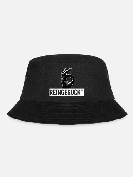 Reingeguckt OK Zeichen Finger Hand lustiges Spiel - Bucket Hat - Schwarz