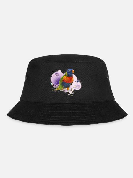 Regenbogen lori - Bucket Hat - Schwarz