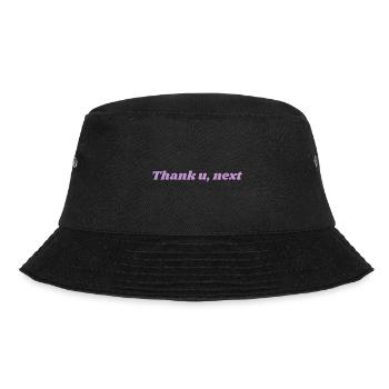 Phrase Thank you, next Ariana Grande violet - Bucket Hat - black - Front - Lela (165cm)