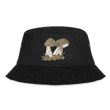 Pilze - Bucket Hat - Schwarz - Vorne - Lela (165cm)