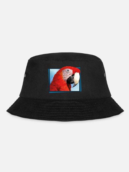 roter Ara - Bucket Hat - Schwarz