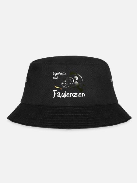 Zander Angeln - Bucket Hat - Schwarz
