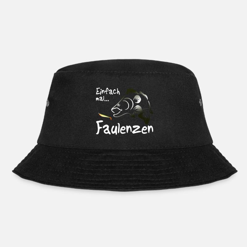 Zander Angeln - Bucket Hat - Schwarz