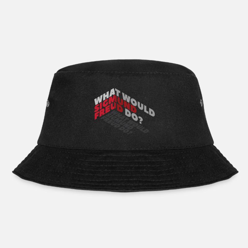 Was würde Sigmund Freud tun? - Bucket Hat - Schwarz