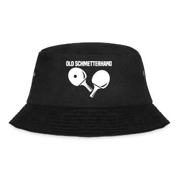 Lustiges Old Schmetterhand Design mit - Bucket Hat - Schwarz - Vorne - Lela (165cm)