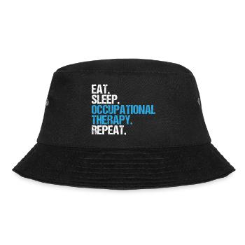 Ergotherapie Ergotherapeut Ergotherapeutin - Bucket Hat - Schwarz - Vorne - Lela (165cm)