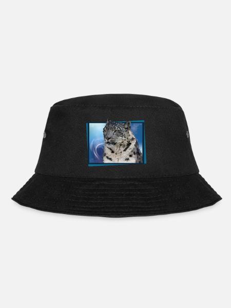 Schneeleopard - Bucket Hat - Schwarz