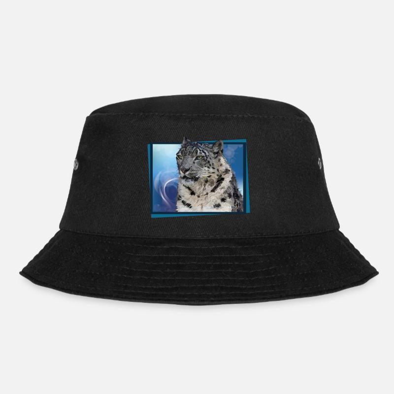 Schneeleopard - Bucket Hat - Schwarz