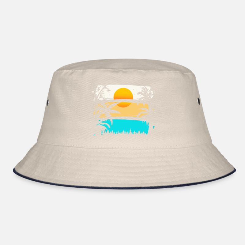 SUNDOWN - PALM TREES, SUN Bucket Hat