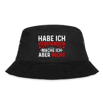Das habe ich verstanden mache ich aber nicht - Bucket Hat - Schwarz - Vorne - Lela (165cm)