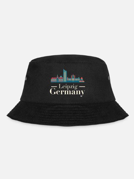 Leipzig Skyline - Bucket Hat - Schwarz