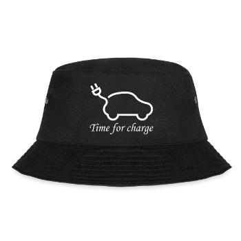 Electric Car E-mobility Hybrid - Bucket Hat - Schwarz - Vorne - Lela (165cm)