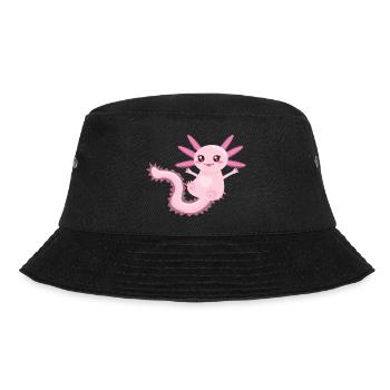 Axolotl Baby | Süßer Schwanzlurch Molch - Bucket Hat - Schwarz - Vorne - Lela (165cm)