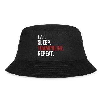Eat Sleep Trampoline Repeat - Bucket Hat - black - Front - Lela (165cm)