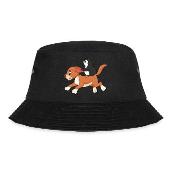 pingouin chevauchant un chien pingouin chien roi pingouin - Bob - noir - Devant - Lela (165cm)
