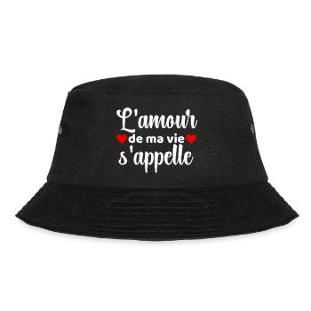 Amour de ma vie s appelle A PERSONNALISER - Bob - noir - Devant - Lela (165cm)