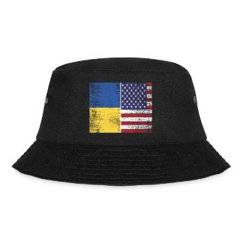 Ukraine - USA - Bucket Hat - black - Front - Lela (165cm)