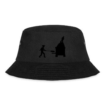 Silhouette Pizza Baker - Bucket Hat - black - Front - Lela (165cm)