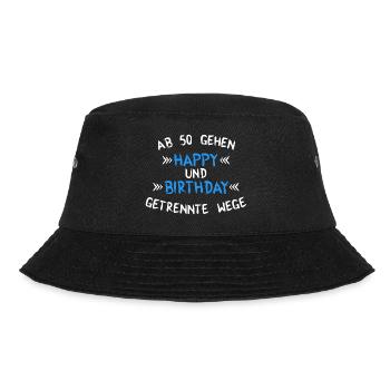 Ab 50 blau - Bucket Hat - Schwarz - Vorne - Lela (165cm)