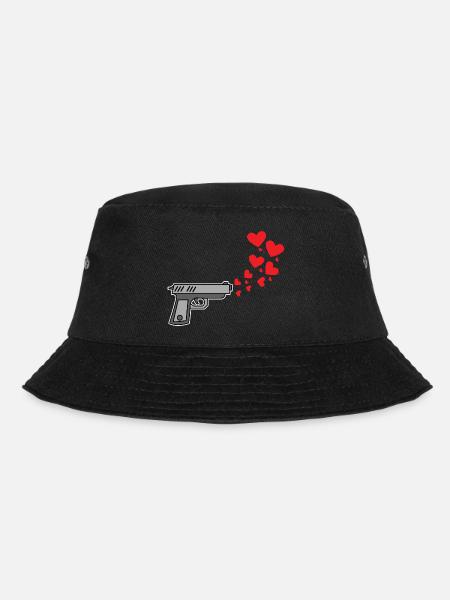 Herz Meinungsfreiheit Liebe Frieden Menschheit - Bucket Hat - Schwarz