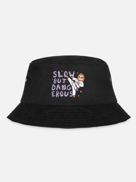 Langsam aber gefährlich Karate Faultier - Bucket Hat - Schwarz