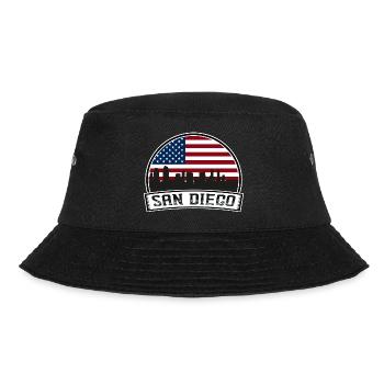 San Diego - Bucket Hat - Schwarz - Vorne - Lela (165cm)