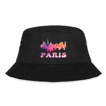 Paris France City Skyline Splash Coloré - Bob - noir - Devant - Lela (165cm)