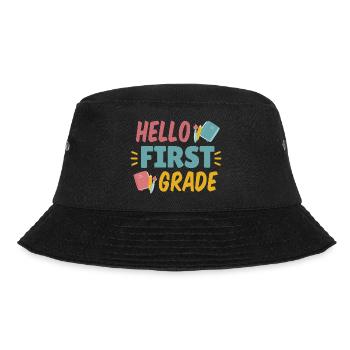 Hallo Erstklässler Hallo Erstklässler Geschenkinsp - Bucket Hat - Schwarz - Vorne - Lela (165cm)
