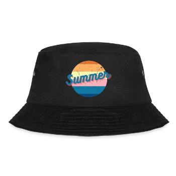 Vintage Colorful Summer Retro Design - Bucket Hat - black - Front - Lela (165cm)