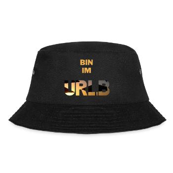 Bin im URLB Urlaub Sonne Ferien Strand Sommer Heiß - Bucket Hat - Schwarz - Vorne - Lela (165cm)
