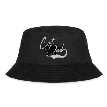Cat Dad cool Design - Bucket Hat - black - Front - Lela (165cm)
