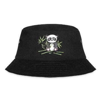 Cute Panda Baby Asia China Japan Panda Bear Bear - Bucket Hat - black - Front - Lela (165cm)