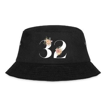 32nd Anniversary Flowers (Gift of 32 years) - Bucket Hat - black - Front - Lela (165cm)