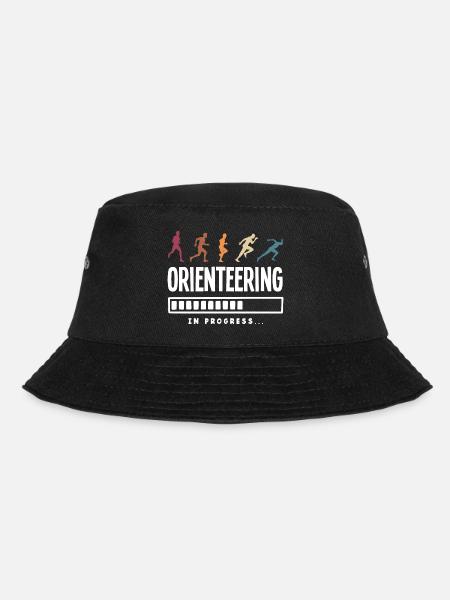 Orienteer Runner Running Orienteering - Bucket Hat - black