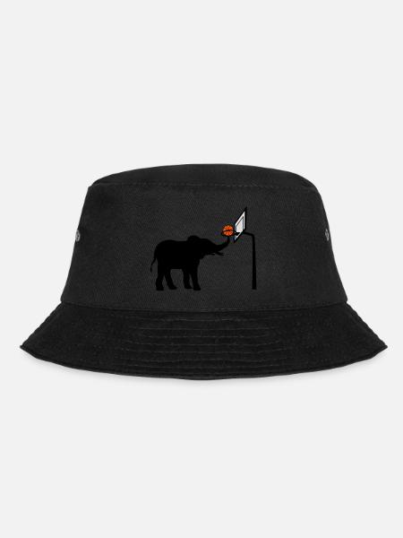 Silhouette d’éléphant jouant au basket-ball - Bob - noir