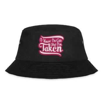 cute but taken Zitat - Bucket Hat - Schwarz - Vorne - Lela (165cm)