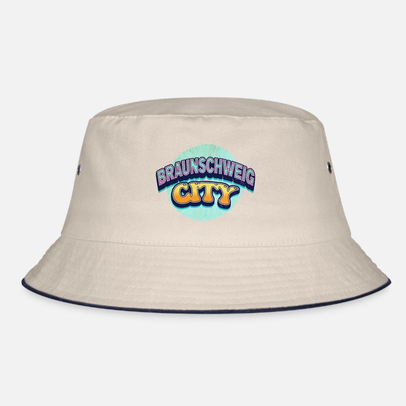 Braunschweig Germany Font Pop Art Comic Bucket Hat