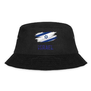 Flagge Patriot Geschenk Heimat Land Fahne Israel - Bucket Hat - Schwarz - Vorne - Lela (165cm)