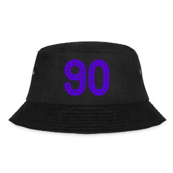 90 YEARS. 90TH ANNIVERSARY. BIRTHDAY 90 YEARS. 90 - Bucket Hat - black - Front - Lela (165cm)