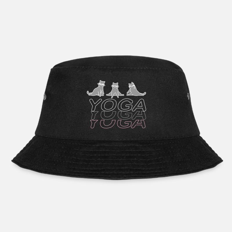 Yoga Cats - Bucket Hat - black