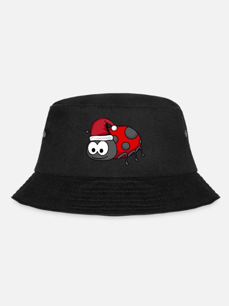 Marienkäfer Comic Weihnachten - Bucket Hat - Schwarz