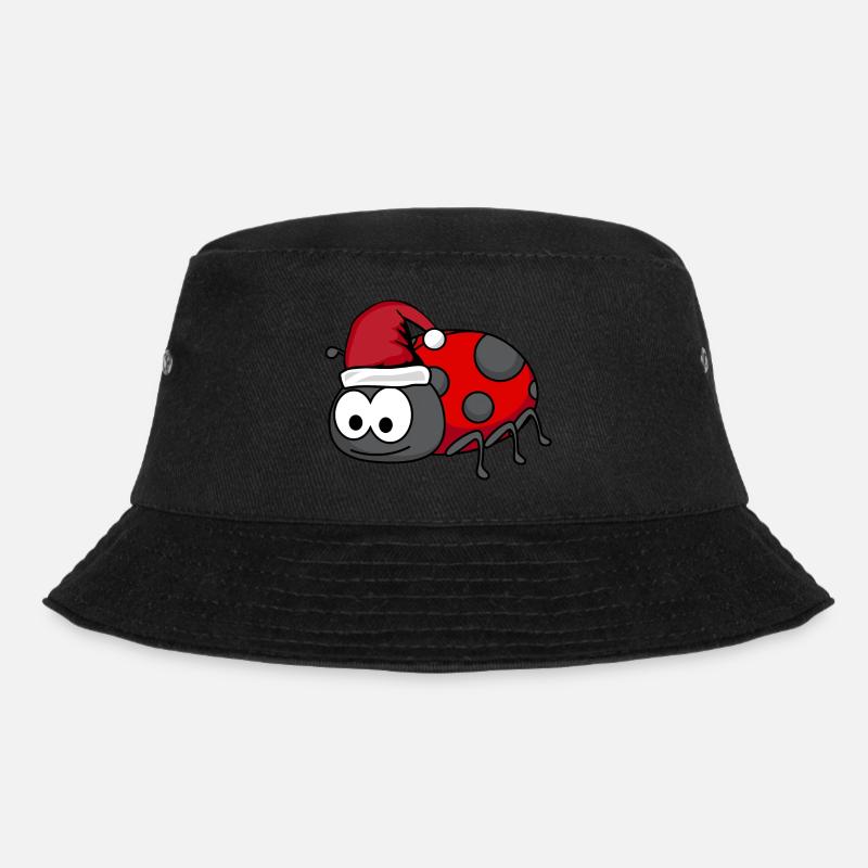 Marienkäfer Comic Weihnachten - Bucket Hat - Schwarz