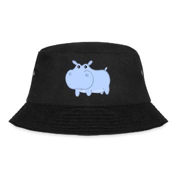 Henry the Blue Hippopotamus - Bucket Hat - black - Front - Lela (165cm)